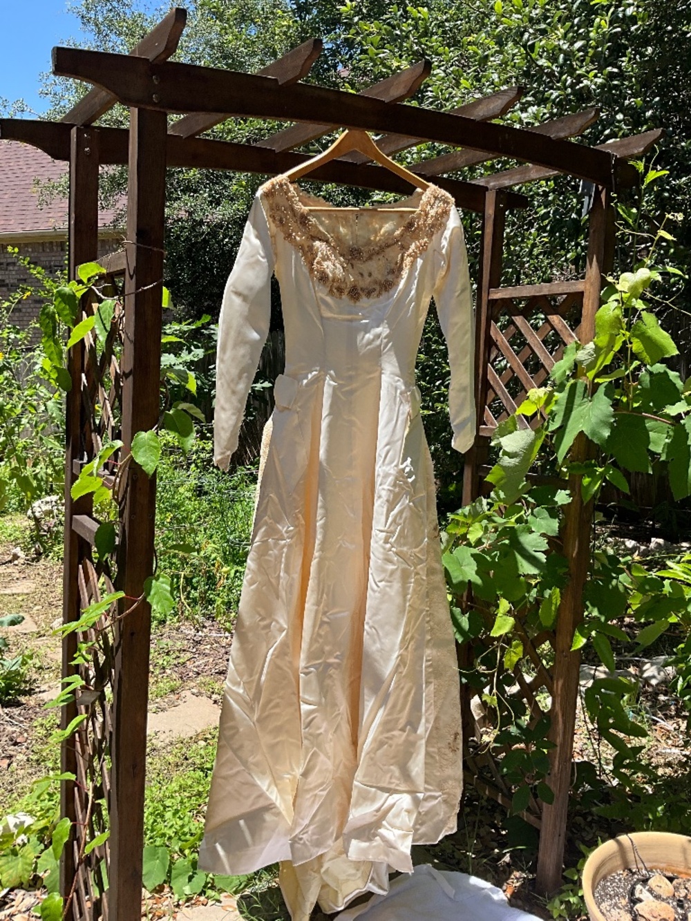Vintage Montaldo’s Wedding Dress, Stay Tuned, To Be Hand Washed Soon!
